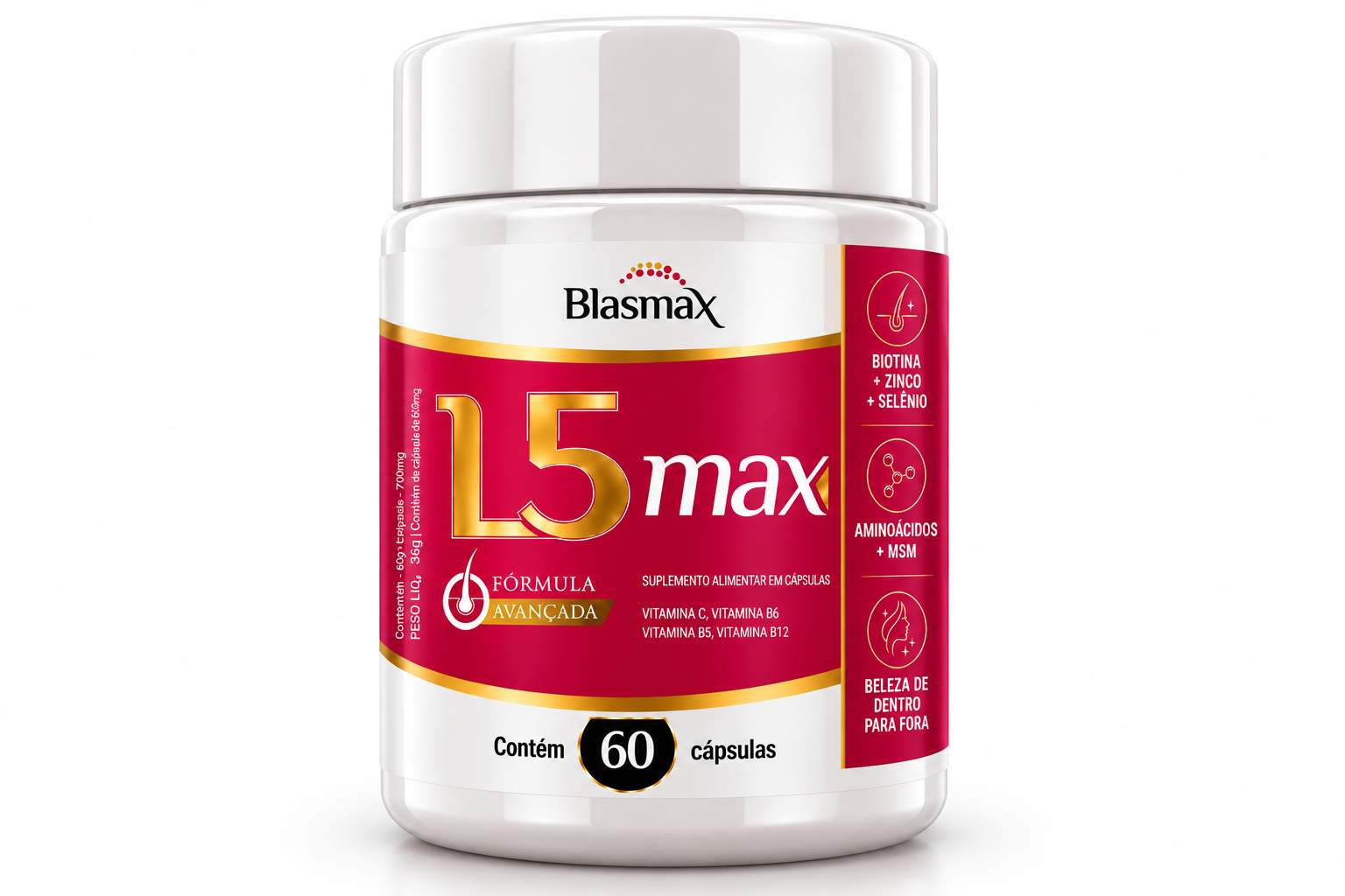 Kit com 1 potes de L5 Max
